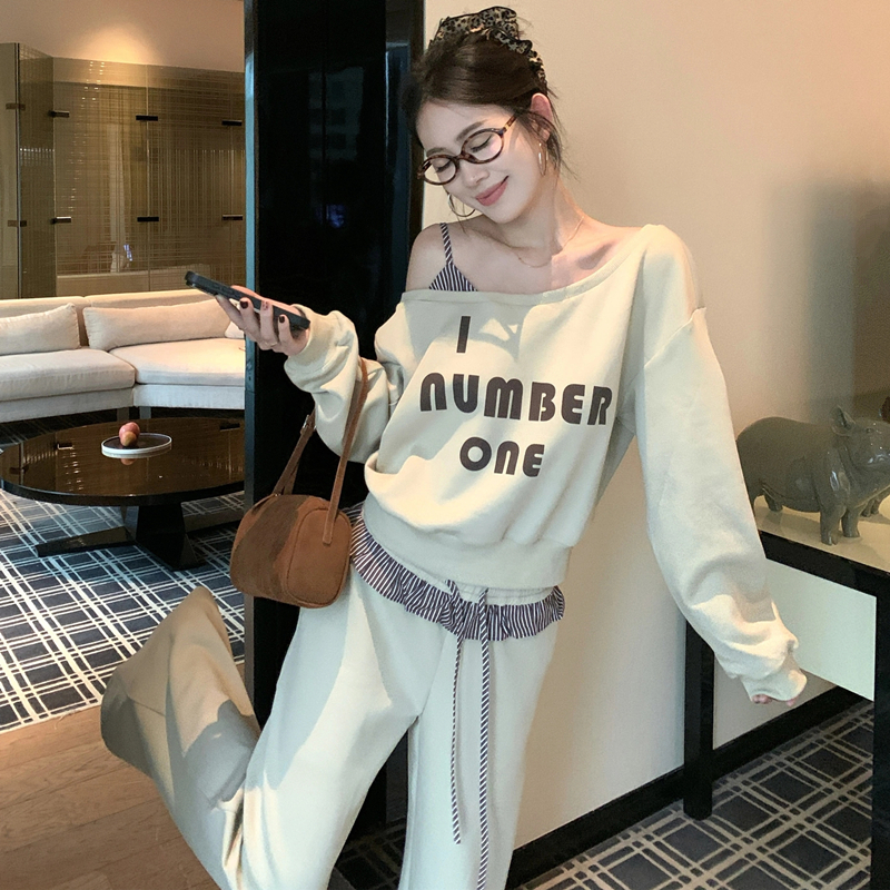 韩版宽松显瘦运动套装女春秋长裤时尚洋气炸街跑步卫衣休闲两件套