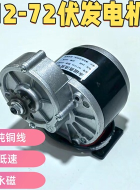 大功率低速永磁直流发电机12V24V 60V72V250W350W瓦手摇水力脚踏