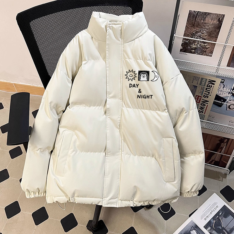 潮牌复古棉服男女秋冬季新款加厚保暖外套小众设计感美式创意棉袄