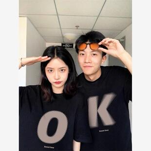 纯棉OK上衣短袖 不一样情侣装 disoo小众特别 2026新款 t恤男女 夏季