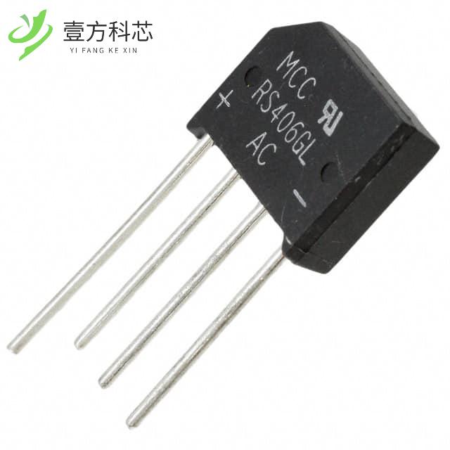 原厂原装RS406GL-BP BRIDGE RECT 1PHASE 800V 4A