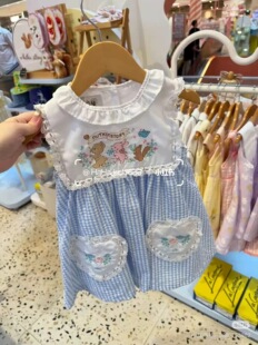 酱酱子 松鼠刺绣连衣裙包屁80 海淘同款 120 预四月发