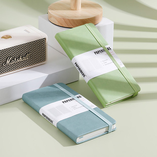 48K手帐本硬面绑带页码weeks手账本小巧便携笔记本横线点阵记事本