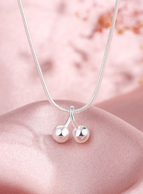 YIN银次元s925银樱桃项链