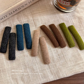 韩系纯色布艺长方形发夹女前额刘海夹侧边夹BB夹一字夹子发卡发饰