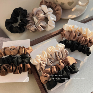 低丸子头发绳女生大肠发圈高弹力扎头发头绳耐用橡皮筋头饰品皮套