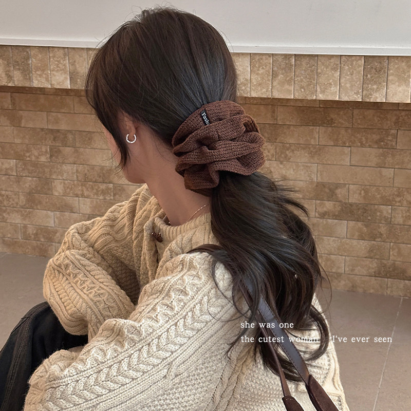 韩版针织大肠发圈女高弹力丸子头绳皮筋秋冬复古马尾发绳头花头饰,饰品/流行首饰/时尚饰品新,发饰,淘宝优惠券,粉丝福利购,淘宝优惠卷