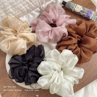 2026年新款 网纱大肠发圈女生发绳高级感头绳扎头发橡皮筋头饰 法式