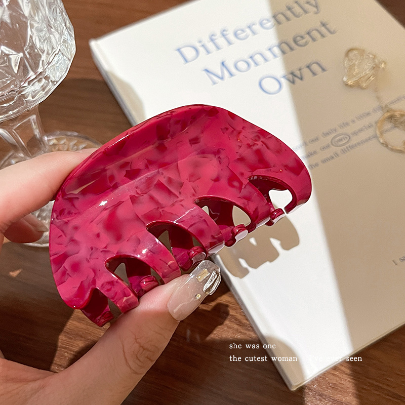 亚克力火龙果色抓夹鲨鱼夹