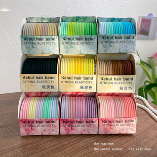 多巴胺糖果色高弹力橡皮筋女生春夏头绳扎丸子头发圈头饰耐用发绳