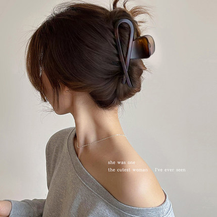 韩系抓夹女简约高级感后脑勺大号鲨鱼夹发夹头饰夹子发卡气质发饰