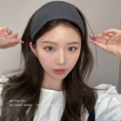 易梦玲同款韩版纯色针织发箍女款