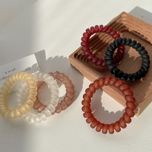 不勒发电话线发圈简约气质无痕发绳头绳扎头发马尾橡皮筋皮套头饰