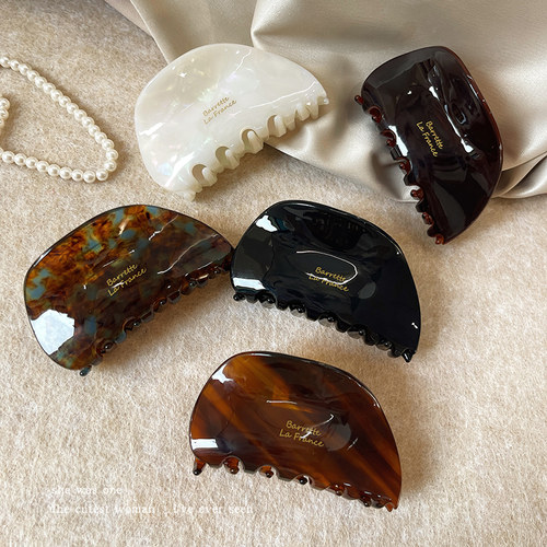 复古醋酸发夹抓夹女新款