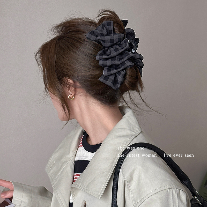 学院风格纹云朵泡泡抓夹发夹发卡