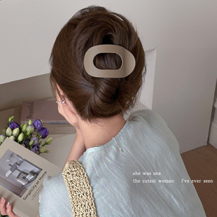 不硌头磨砂鸭嘴夹大号后脑勺鲍鱼抓夹女2025新款 扁平盘发夹发卡夏