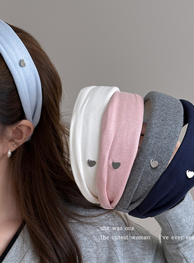 美式复古针织宽边发箍女时髦高级感发卡高颅顶头箍洗脸压发捆头窟