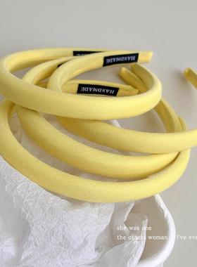 刘亦菲玫瑰的故事同款小鸡黄色发箍女2025新款高颅顶洗脸头箍发卡