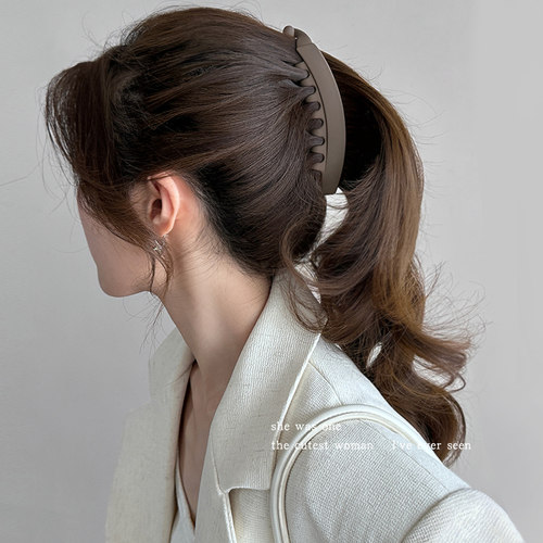 磨砂扭扭香蕉夹竖夹发夹女