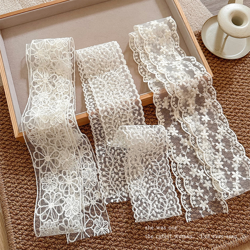 韩系ins风白色蕾丝发带2025新款