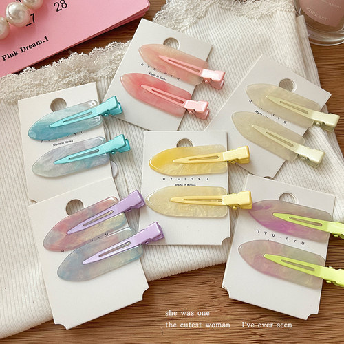 彩色可爱无痕发夹边夹