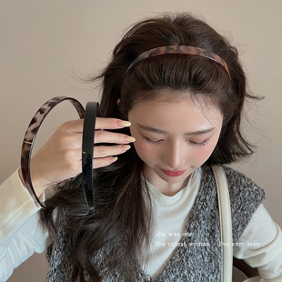 复古玳瑁色眼镜发箍女外出头箍带齿防滑发卡洗脸束发气质网红发捆