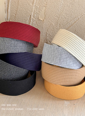 高级感纯色宽边针织发箍女高颅顶压发卡洗脸头箍发捆日常外戴发饰