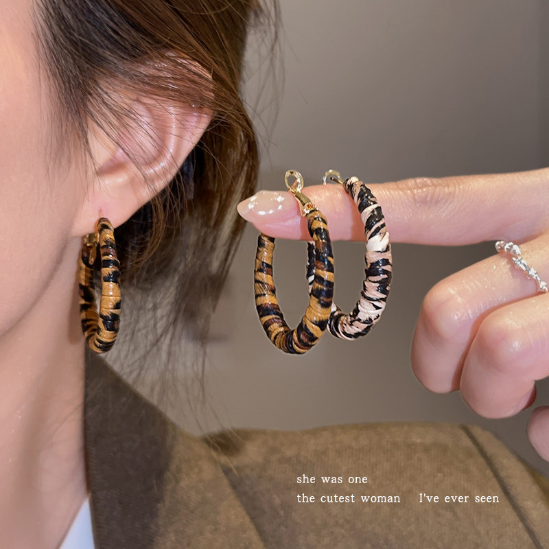欧美夸张豹纹耳环圈圈耳钉2025新款爆款高级感耳饰女小众耳圈耳坠,饰品/流行首饰/时尚饰品新,耳钉,淘宝优惠券,粉丝福利购,淘宝优惠卷