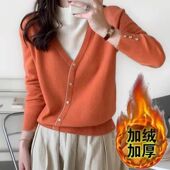 洋气假两件上衣打底衫 加绒加厚半高领毛衣女士2024年新款 爆款 秋冬