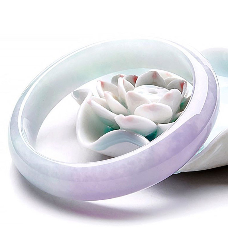 老坑天然缅甸翡翠手镯女款紫翡玉镯子正圈美人镯冰糯种紫罗兰飘绿,珠宝/钻石/翡翠,手饰,淘宝优惠券,粉丝福利购,淘宝优惠卷