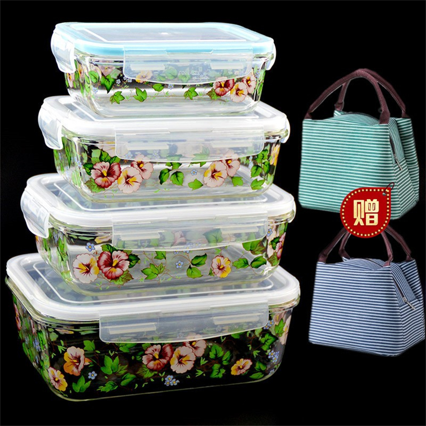 韩国耐高温微波炉烤箱玻璃饭盒