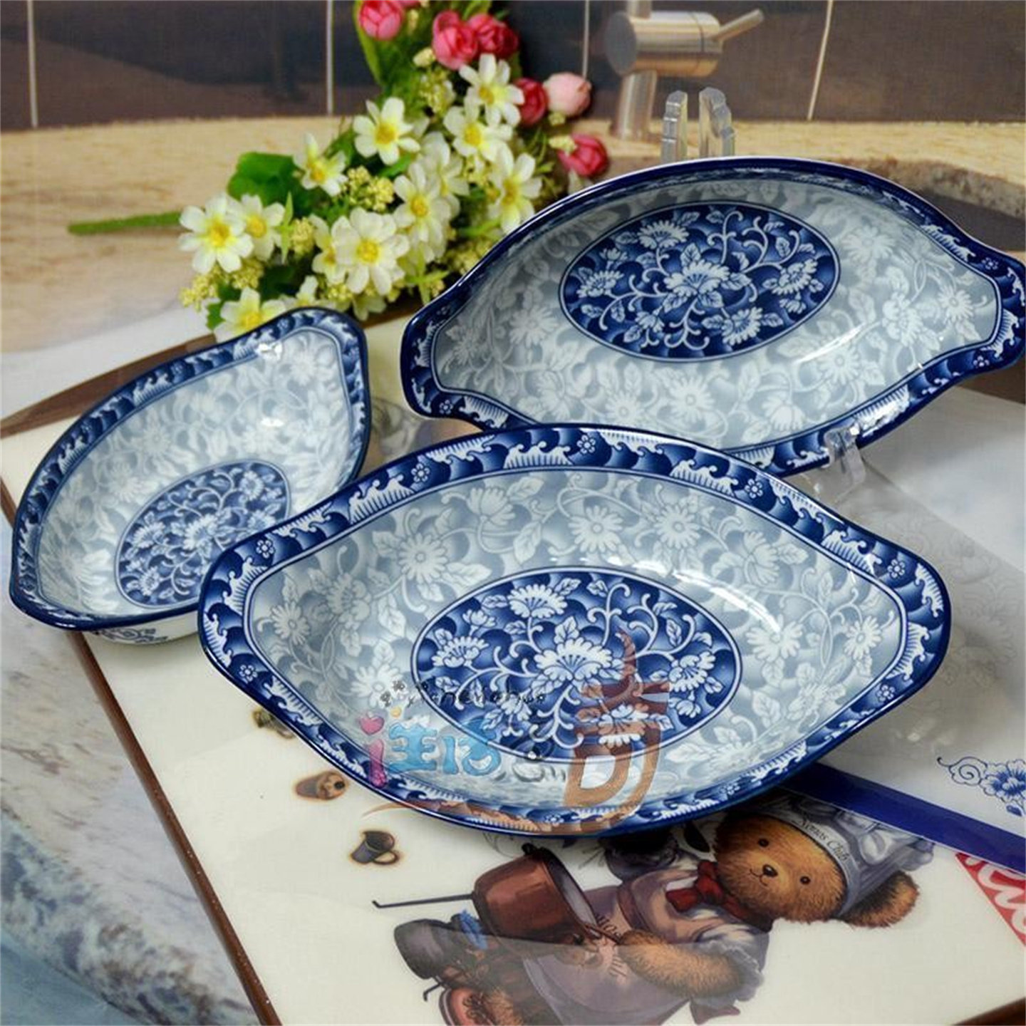 参宝陶瓷器椭圆形盘子