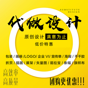 PS代做平面设计 AI logo 手绘 海报画册环艺展板排版大学参考