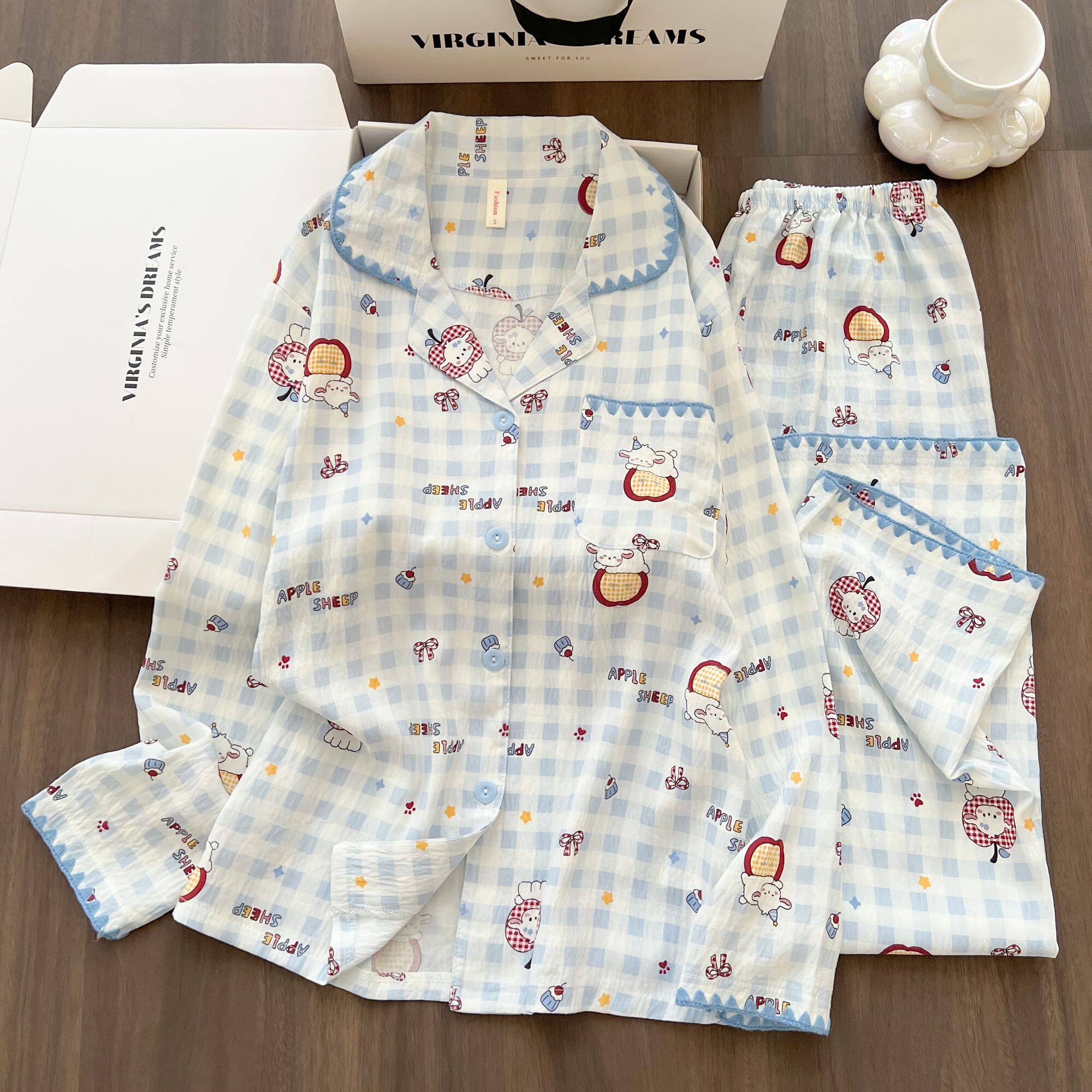 云朵棉睡衣女可爱小狗秋冬款新款睡衣/家居服套装
