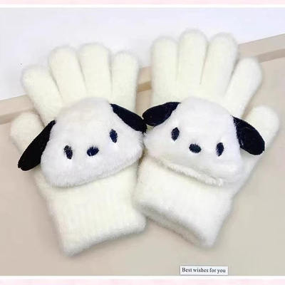 帕洽狗手套冬卡通男女童婴幼儿五指分指手套防风保暖小孩儿童防寒