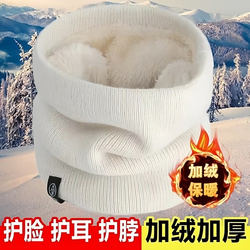 冬季加绒加厚户外骑行围巾