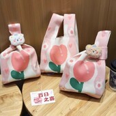 六一儿童节满月手拎时尚 针织包送礼百搭百天喜糖包生日伴手礼袋