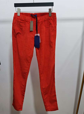 雅斓名店意大利女装Les Copains色松紧腰灯芯绒长裤A13A27A6055A