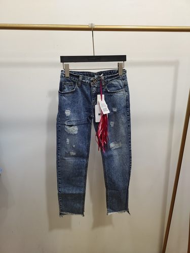 150/155码意大利MSGM儿童女童破洞牛仔长裤 VGDPC6603M吊牌价2199