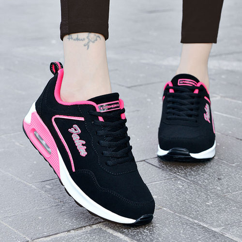 秋冬皮面女鞋脚胖脚宽大码运动鞋