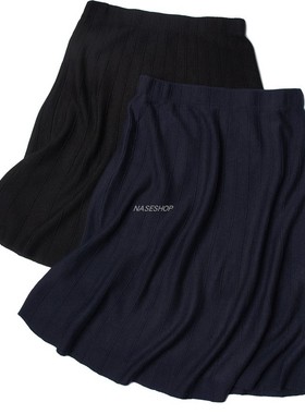 APC同款 法国客户定制女士冬季针织精纺纯山羊绒半身裙