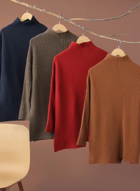 24年不对称羊绒经典休闲羊绒衫