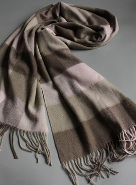 NASE诺奢精选超值 21欧单新款混纺CASHMERE重磅羊绒羔羊毛围披巾