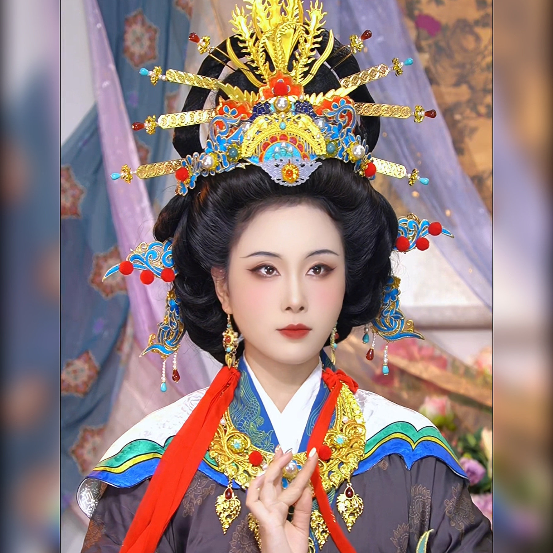 【霜翎阁】法海寺壁画神仙发饰套装钗冠簪子汉服配饰品{鬼子母}