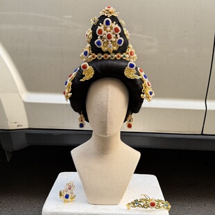 【霜翎阁】狄髻头面明制宝石套装复原簪子汉服配饰品发冠｛平宁｝