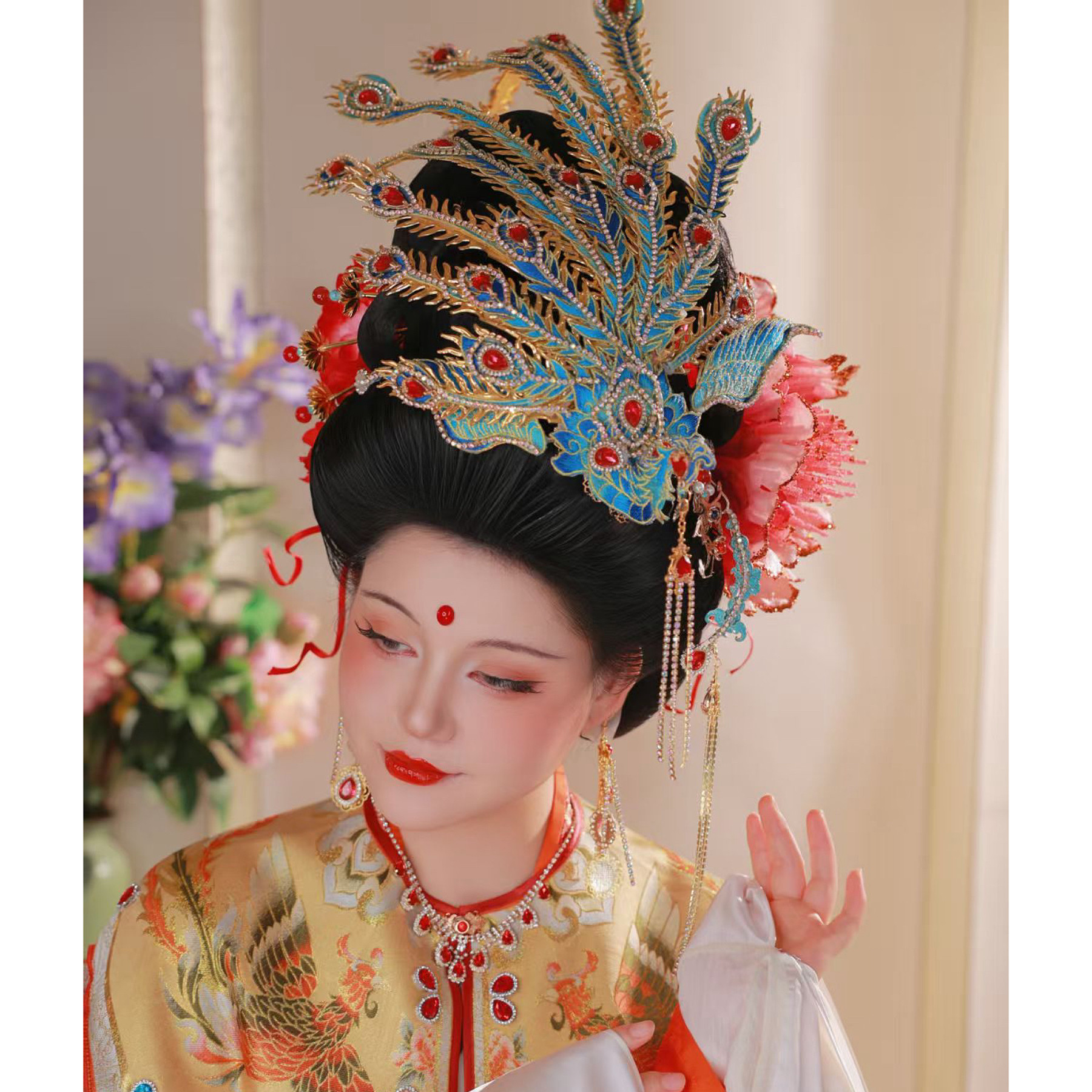 【霜翎阁】神仙图绢人红楼梦衍生发全套装偏凤汉服配饰品｛蘅芜｝图片