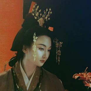 【霜翎阁】战国袍鹿角包邮发饰佩魏晋风汉服配饰品簪套装｛楚黛｝