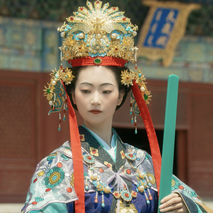 【霜翎阁】永乐宫壁画神仙发饰套装冠簪子汉服配饰品{后土娘娘}