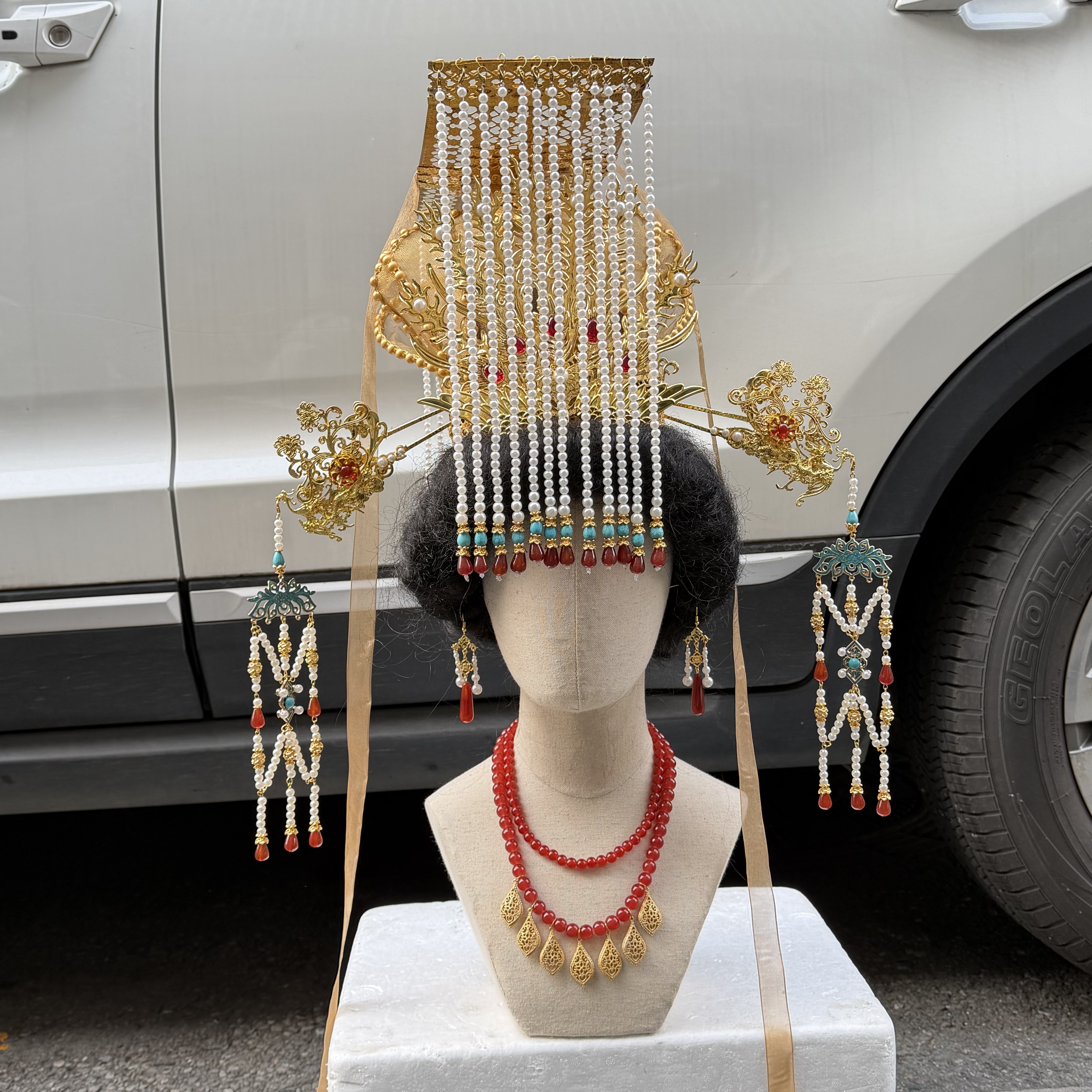 【霜翎阁】冕旒发冠武则天唐风汉服钗发簪套装古风发饰品｛武曌｝