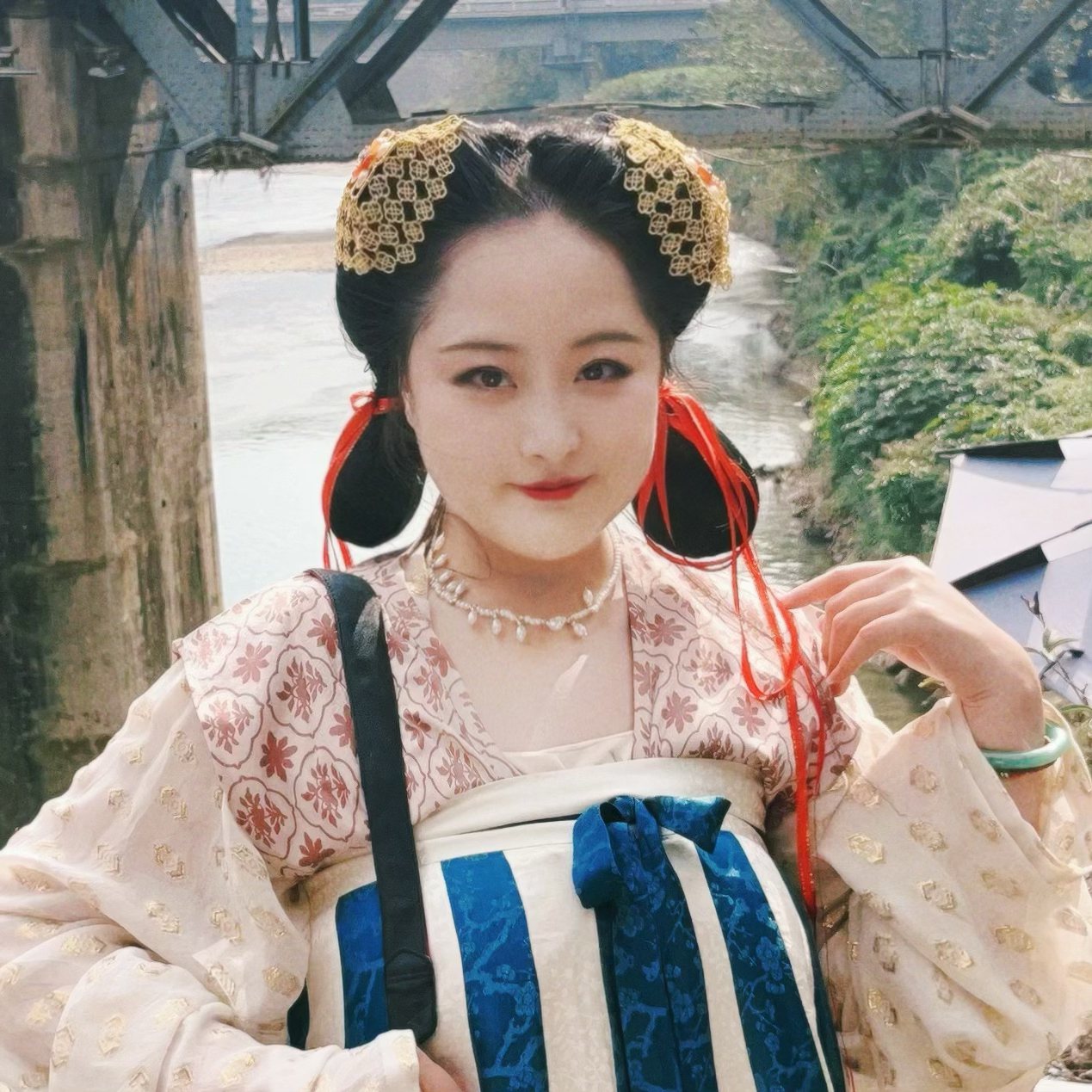 【霜翎阁】帘钗金帘梳宋制汉服头配饰围髻套装复原仕女｛卷珠帘｝